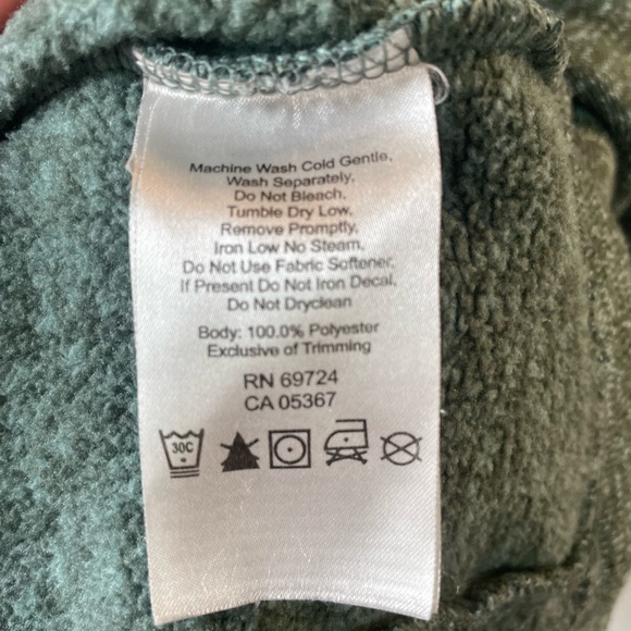 Columbia, XS, women’s heather green button front hooded sweatshirt w/pockets EUC - Picture 7 of 7